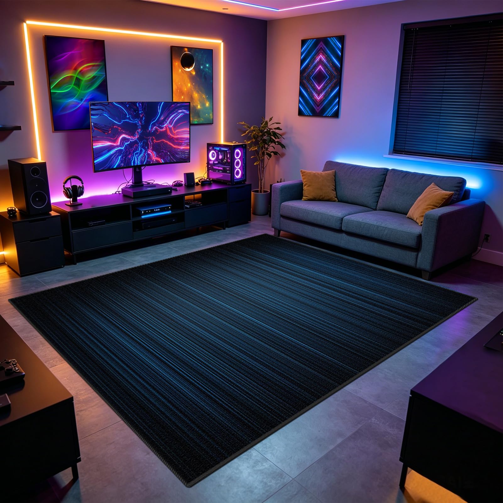 Tapis de chaise gaming lavable et antidérapant pour protéger le parquet