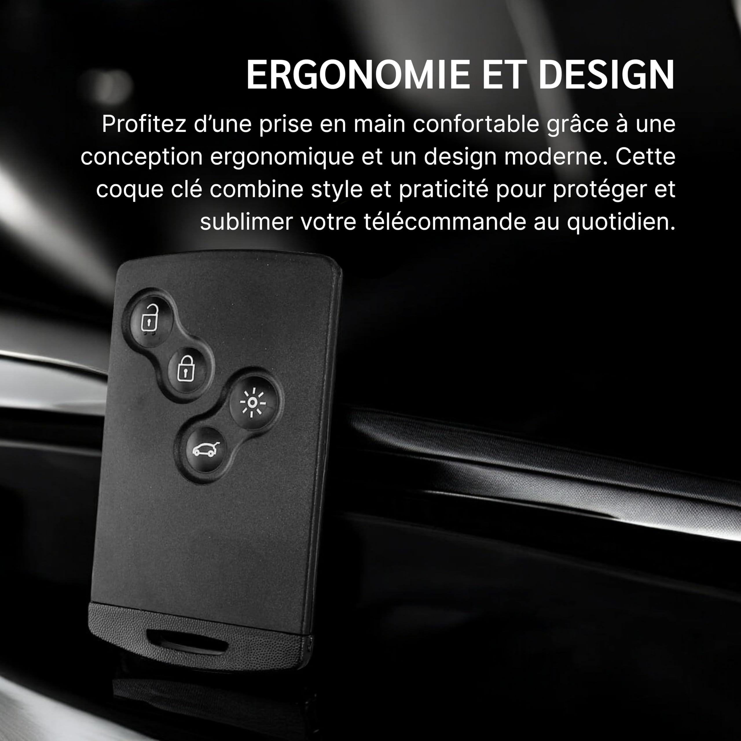 Coque De Clé Renault 4 Boutons - Compatible Modèles Captur, Clio 4 Megane 3 Zoe 88262546