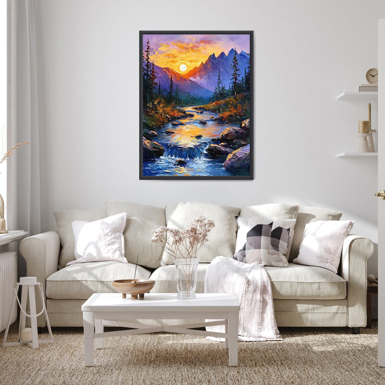 Kit De Pintura Por Números Paisaje 'Pequeño Puente Con Agua Fluyendo' De CEOVR – Lienzo 40x50 Cm Sin Marco – Ideal Para Principiantes – Incluye Pinturas, Pinceles Y Ganchos – Actividad Relajante Y Decorativa
