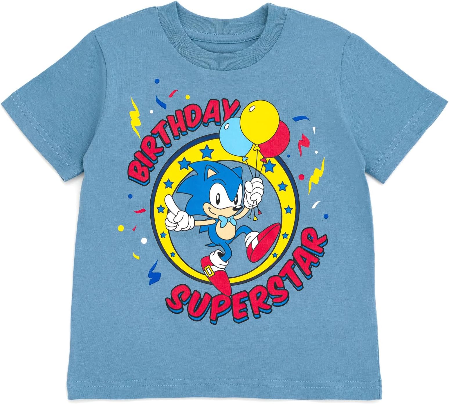 Sonic The Hedgehog Birthday July 4th Halloween T-Shirt Toddler to Big Kid Sizes (4-14-16)