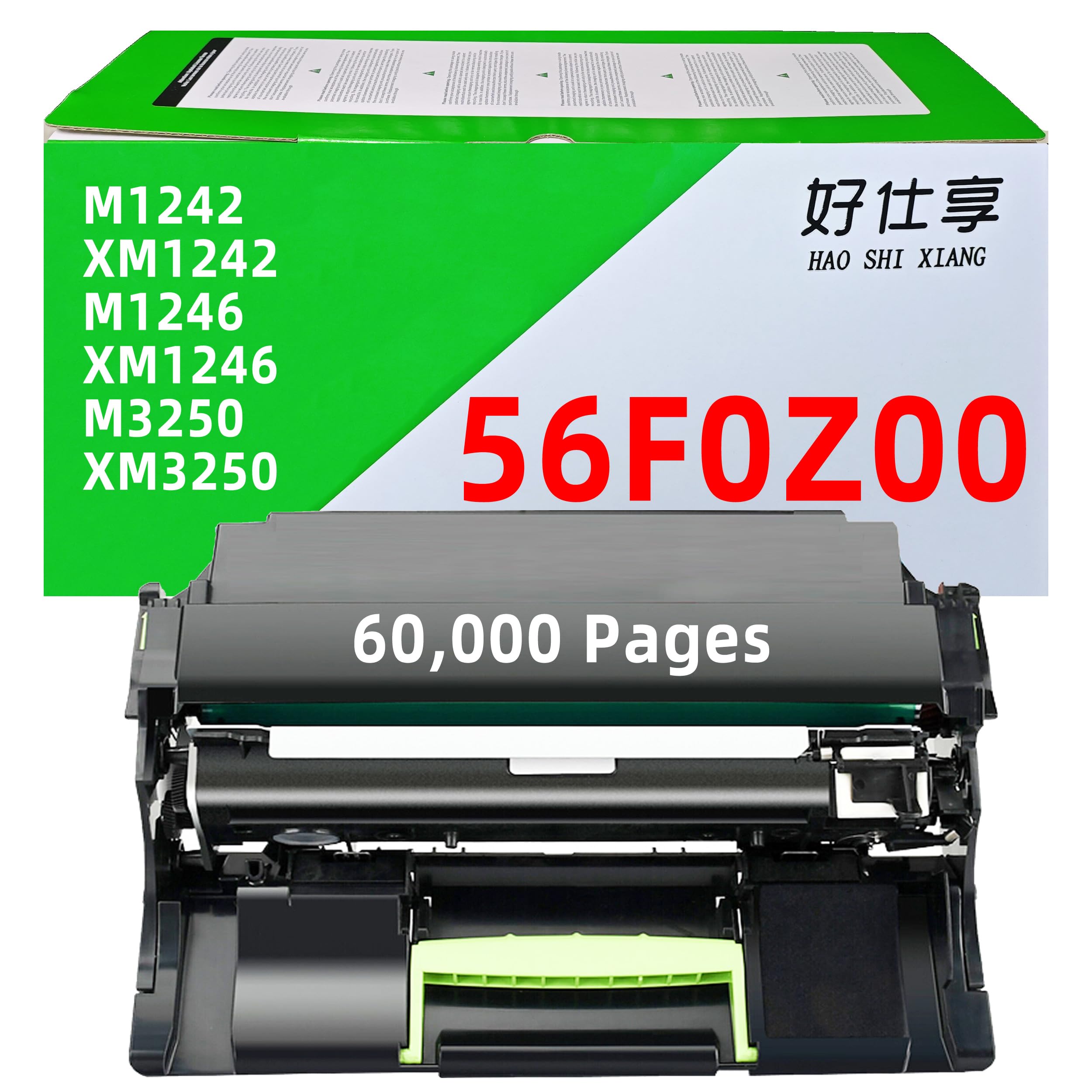 56F0Z00 56F0Z0E 56F0ZA0 Regenerowana jednostka do obrazowania Jednostka bębna kompatybilna z drukarką laserową Lexmark M1242 XM1242 M1246 XM1246 M3250 XM3250 (56F0Z00-jednostka obrazowa - 1 opakowanie