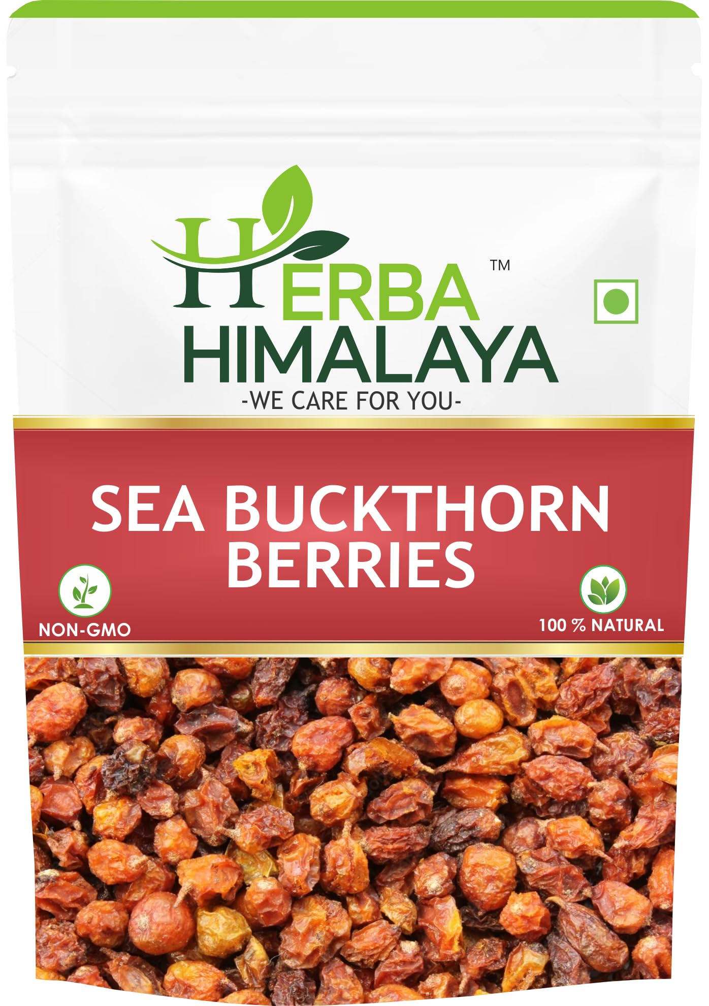 Herba Himalayan Sea Buckthorn Berry 50g Natural Dried Superfruit Rich in Omega Fatty Acids with Vitamin C and E Perfect for Snacking Smoothies and Healthy Recipes