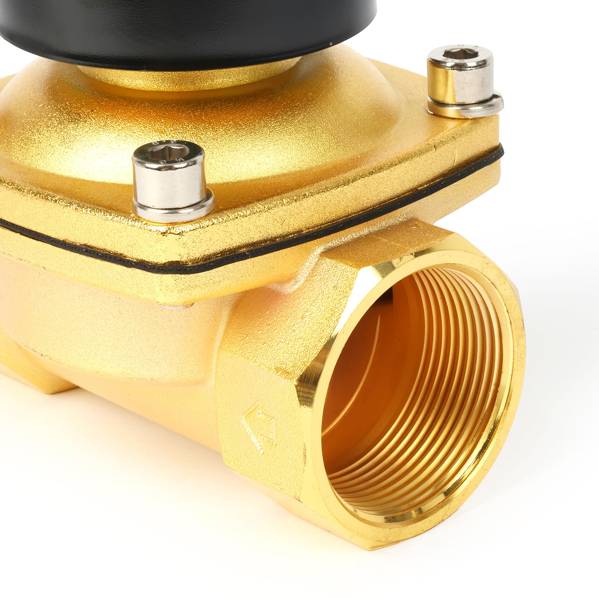 U.S. Solid Válvula solenoide – Válvula de agua eléctrica de aleación de zinc de 1 1/2 pulgadas, 24 V CA, sello NBR