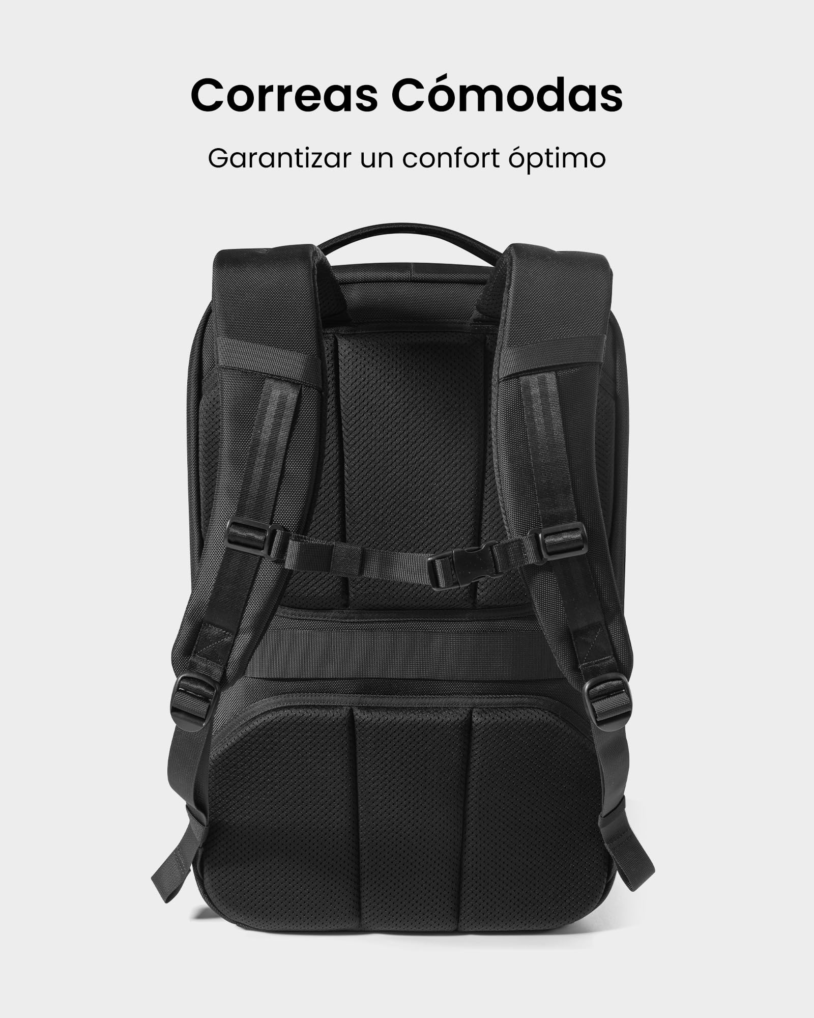 tomtoc Mochila de Viaje 38L Business, Equipaje de Mano Cabina 52x33x23 cm, Mochila Estructurada Impermeable para Trabajo y Viajes de 3–5 Días, Compartimento Portátil 17,3", Hombre Mujer