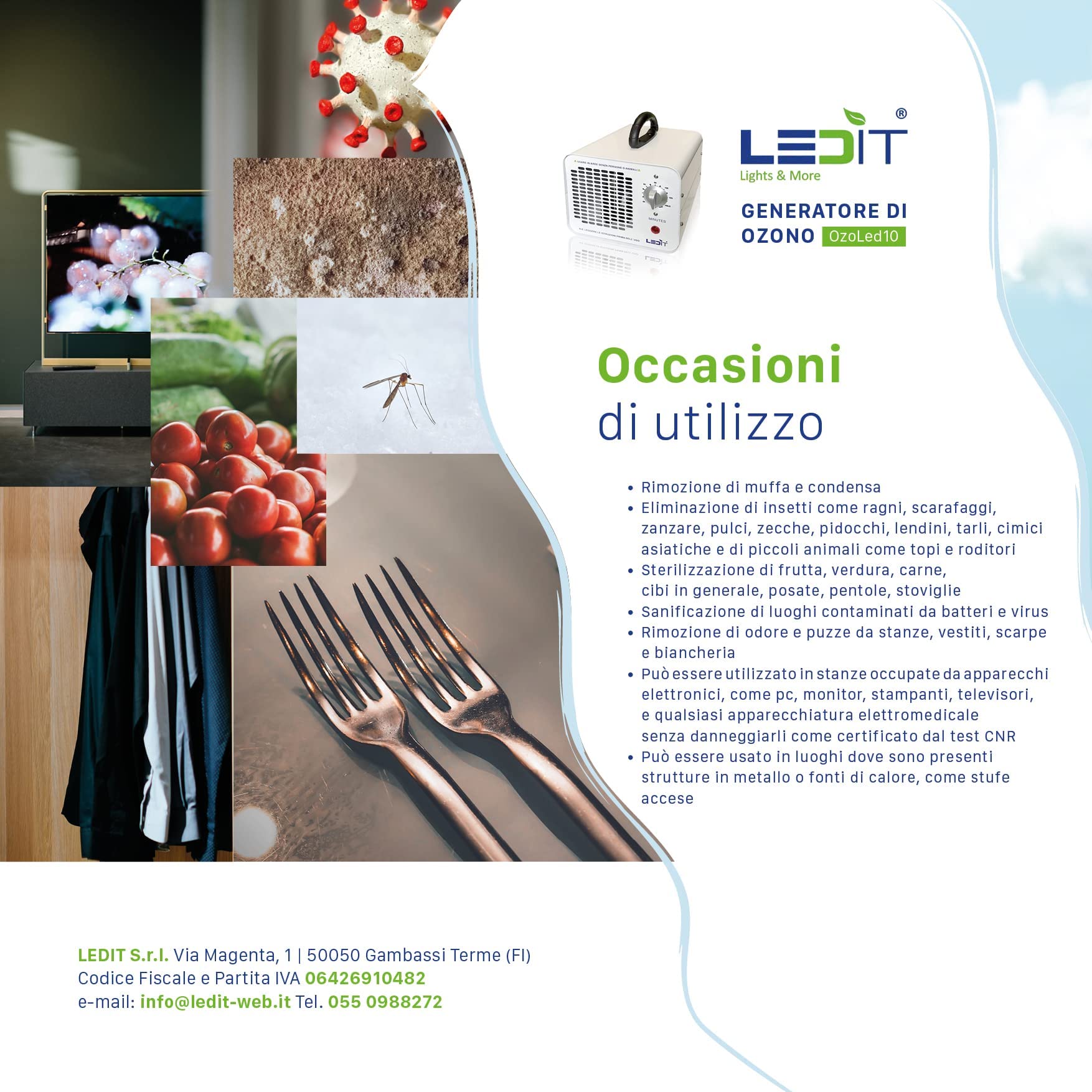 GENERATORE OZONO – CERTIFICATO CNR + CERTIFICATO CE OZONIZZATORE PROGETTATO IN ITALIA, 10000MG/hr CON TIMER 120 MIN USO PROFESSIONALE E COMMERCIALE, MANUALE ISTRUZIONI IN ITALIANO ILLUSTRATO INCLUSO