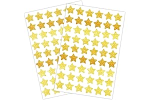 1620 Holographic Gold Star Stickers for Kids