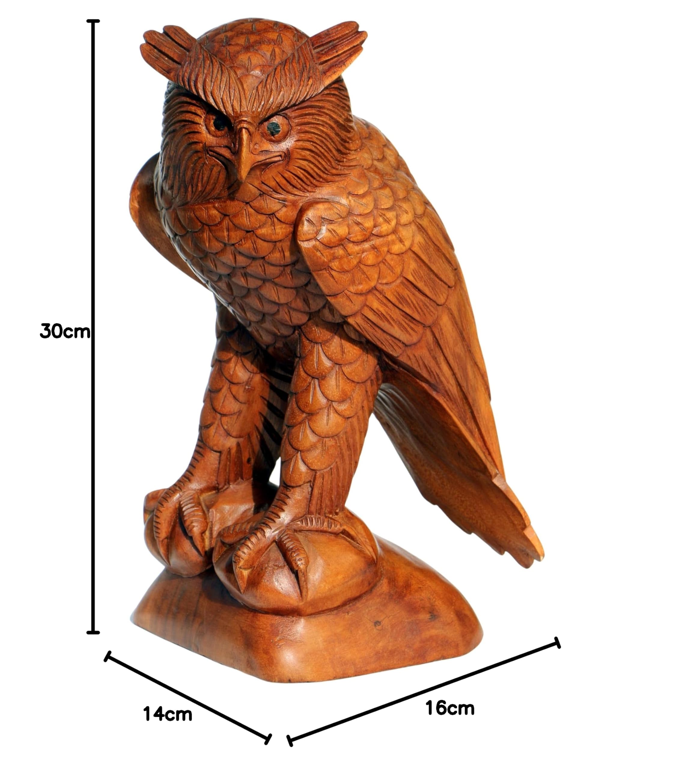 Holzfigur Bella 40 cm grande gufo in legno animali GREIF Uccello Kautz Uhu Owl eule29