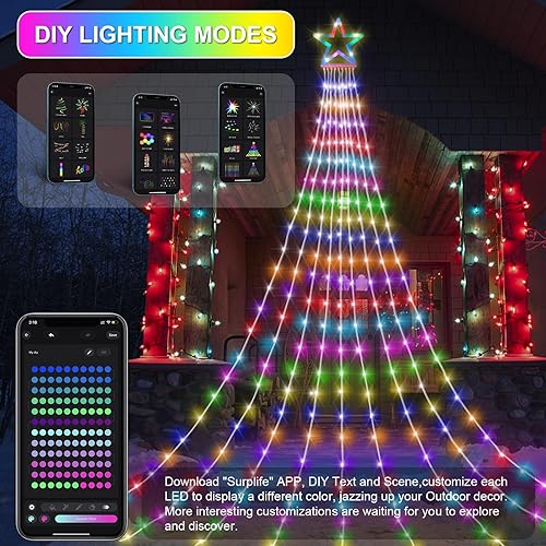 Miniatura 2 de Luces inteligentes de estrella de música de Navidad, 16.4 pies, 330 LED RGB, 9 tiras de luces de Navidad para interiores, cambio de color