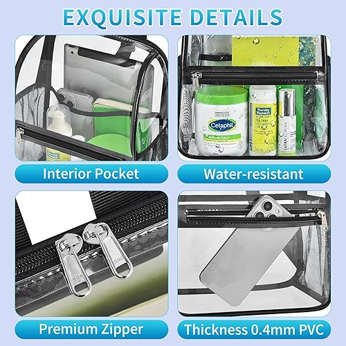 Miniatura 4 de Metaverse Mochila pequeña transparente aprobada para el estadio, bonita bolsa transparente pequeña para el trabajo, conciertos, viajes, deportes y