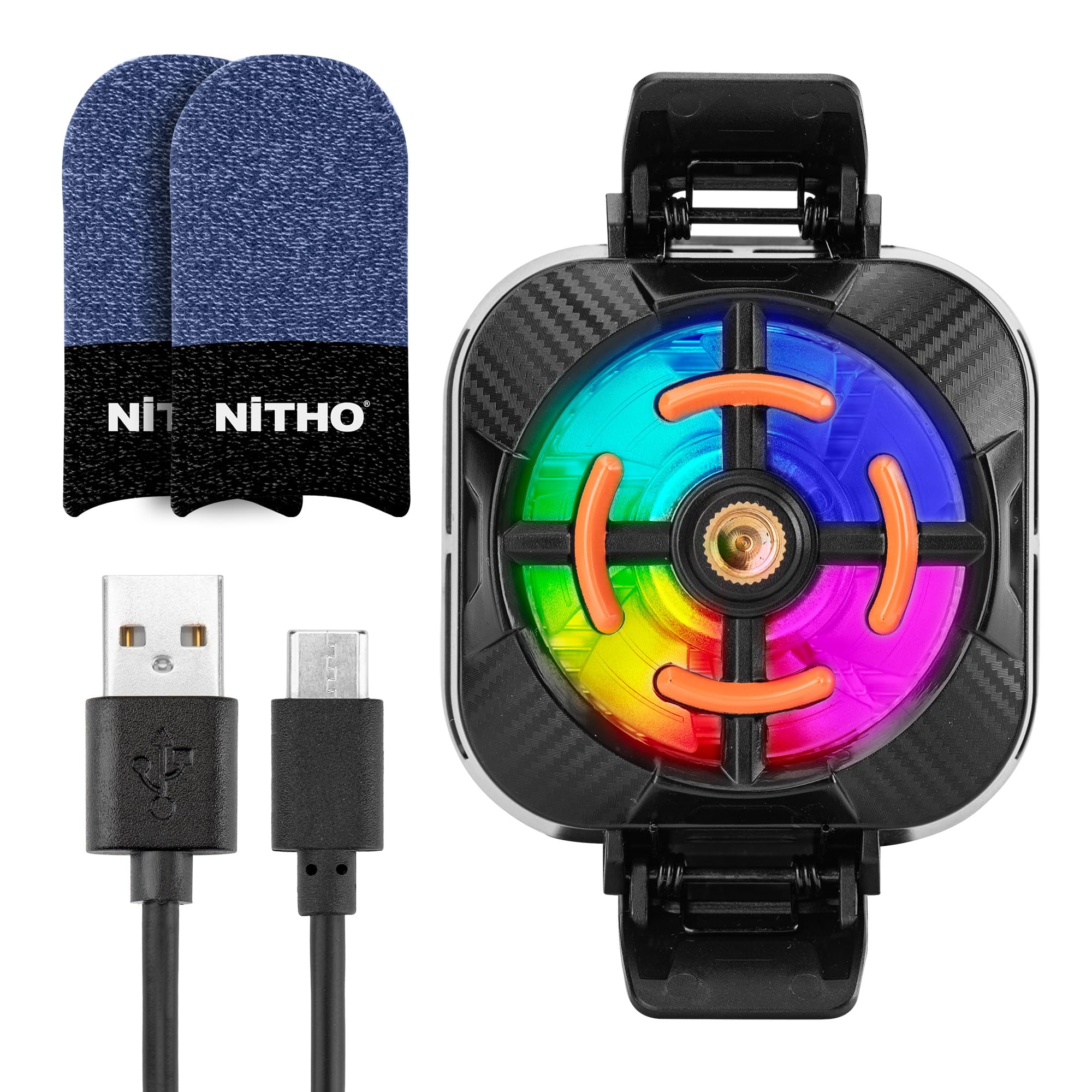 NiTHO ARTIC Mobile Phone Cooler for Gaming with Finger Sleeves Kit, Semiconductor Cooling Fan, RGB Light, Clamp Mounting, Fast Cooling Radiator, Type-C Powered, Compatible with Android & iPhone-image-37