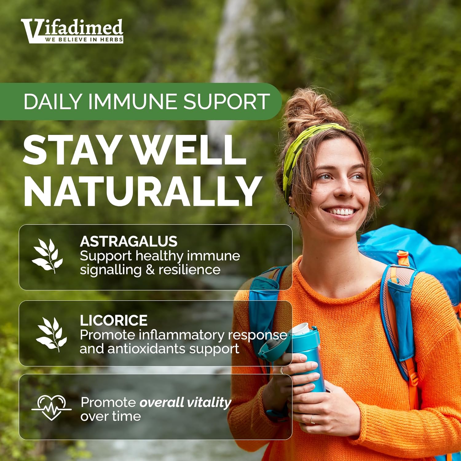 Herbal Innate Immunity, Daily Immune Support, Flavonoid, Antioxidants,Tonic Adaptogen with Astragalus,Licorice, HuangQi,Digestive & Respiratory Health,Fatigue,Dizziness - 3 Months Supply - Image 2