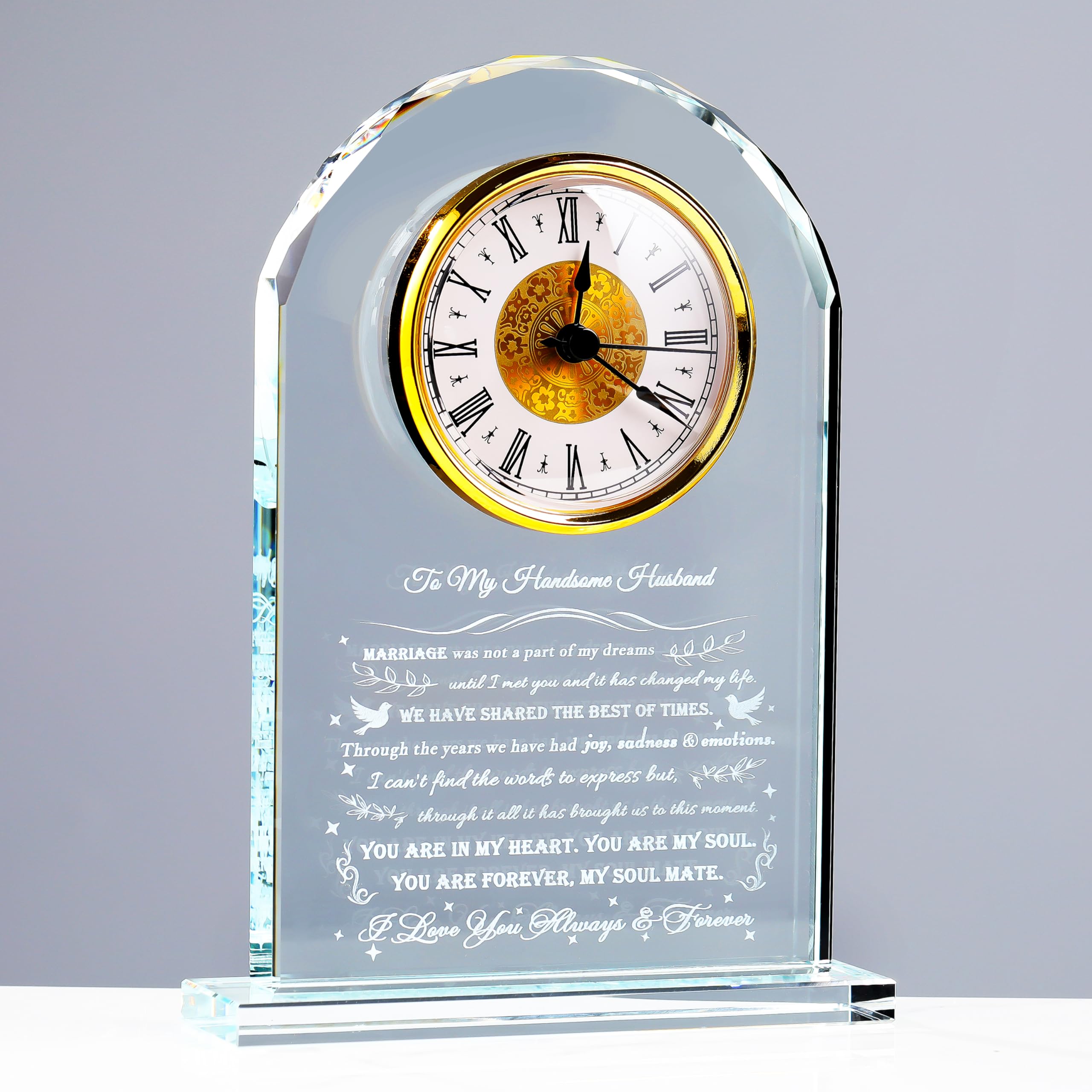 Movdyka Crystal Clock for Husband