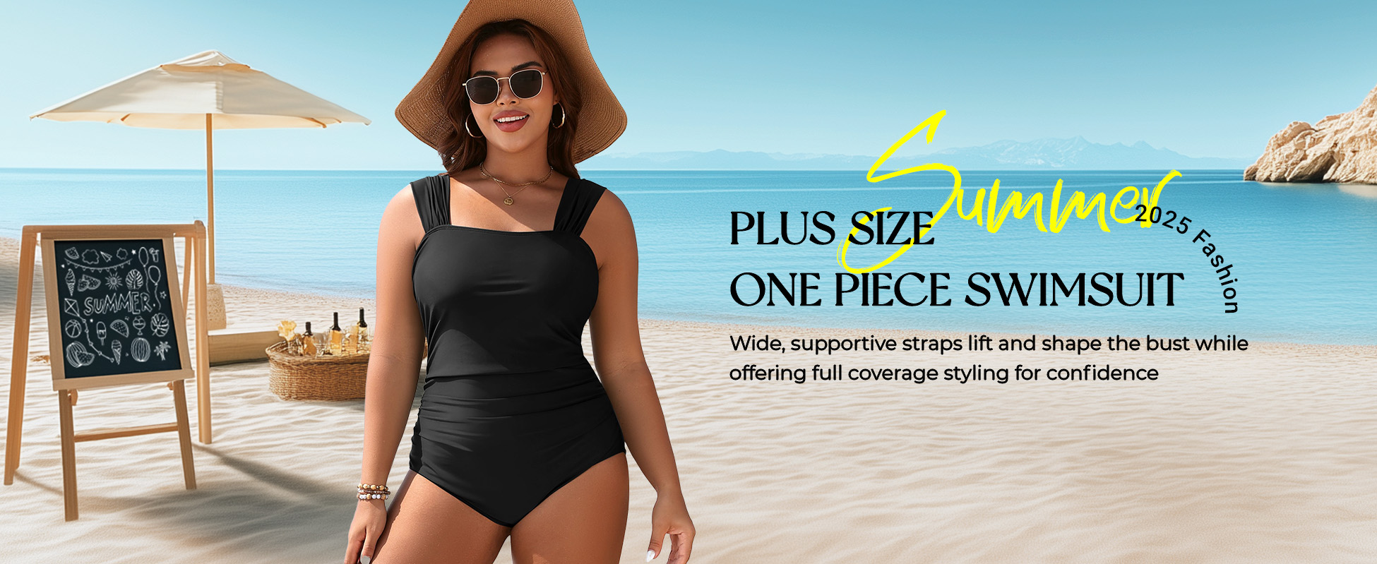Aqua Eve Plus Size One Piece Swimsuit Women Tummy
