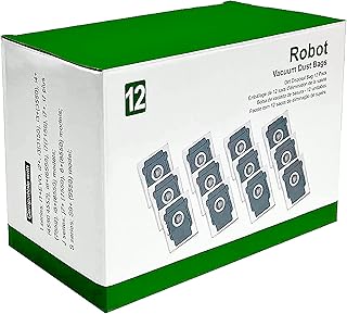 12Pack Vacuum Bags Compatible with iRobot Roomba Bags i & s & j Series, Replacement for iRobot Roomba i1+ i3+(3550) i4+ i6+ i7+ i7Plus j7+(7550) i8+ s9+ Vacuum with Automatic Dirt Disposal Bags
