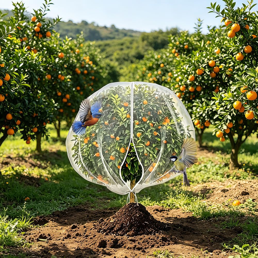 Agarte 1.8x1.8m Large Fruit Tree Netting Bag, Fruit Tree Netting Bird Protection with Zipper, Reusable Garden Netting for Fruit Trees, Protection from Anti Birds,Bugs,Cicadas — image 1