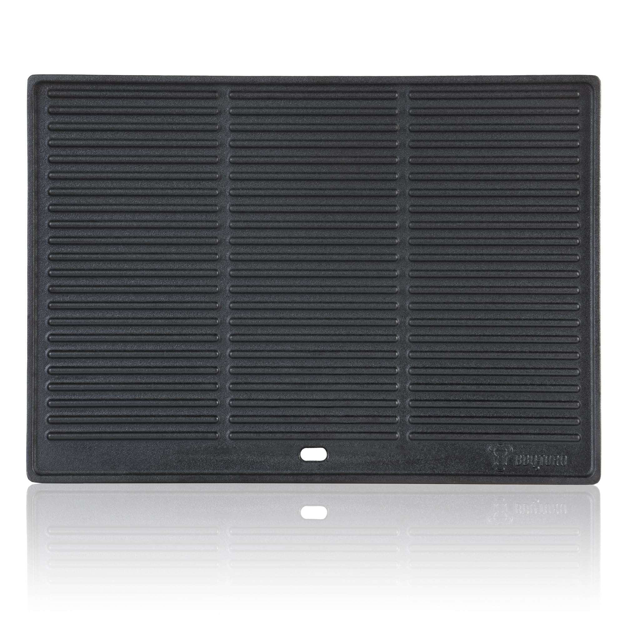 BBQ-Toro Plaque de cuisson en fonte | 48 x 31,5 cm | Plaque réversible, utilisation recto-verso | rectangulaire, universelle et massive | Tôle pour barbecue, pour grills à charbon de bois et gaz