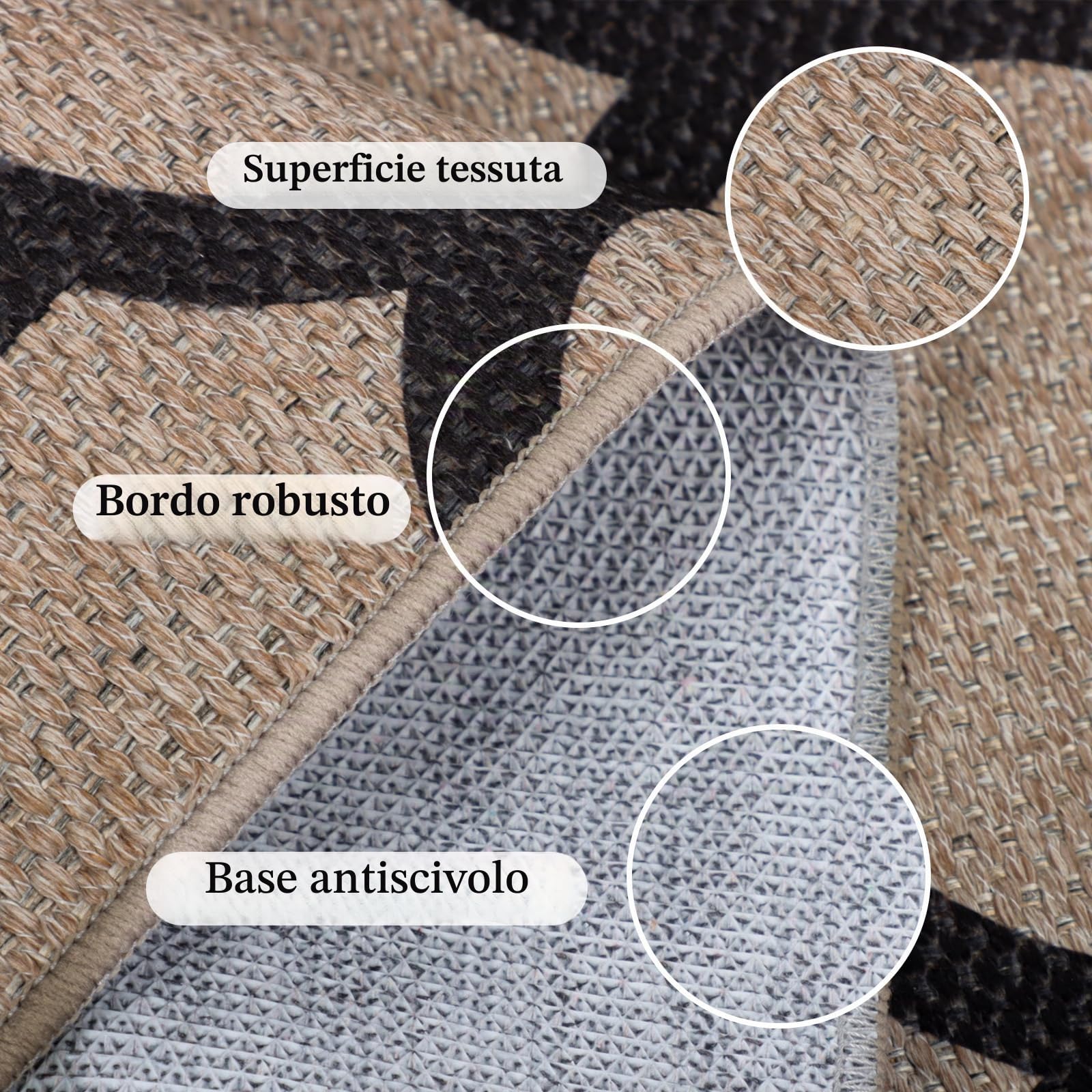 Tappeto passatoia in tessuto per corridoio, antiscivolo, 80 x 200 cm, lavabile, moderno, per corridoio, cucina, ingresso e soggiorno