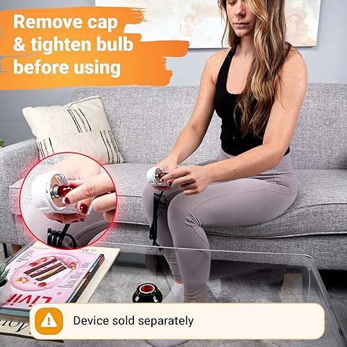 Miniatura 2 de M PAIN MANAGEMENT TECHNOLOGIES Paquete de 3 bombillas de repuesto para dispositivos de terapia de luz roja de mano Theralamp e Infarex