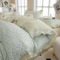 Vista 50 de VM VOUGEMARKET Linda funda de edredón de fresa tamaño matrimonial, juego de ropa de cama de frutas 3 piezas, funda de colcha de algodón color crema