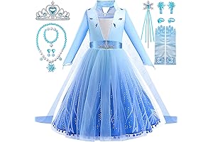 Latocos Elsa Halloween Costume for Girls 3-10: Let the Ice Queen's Magic Flow