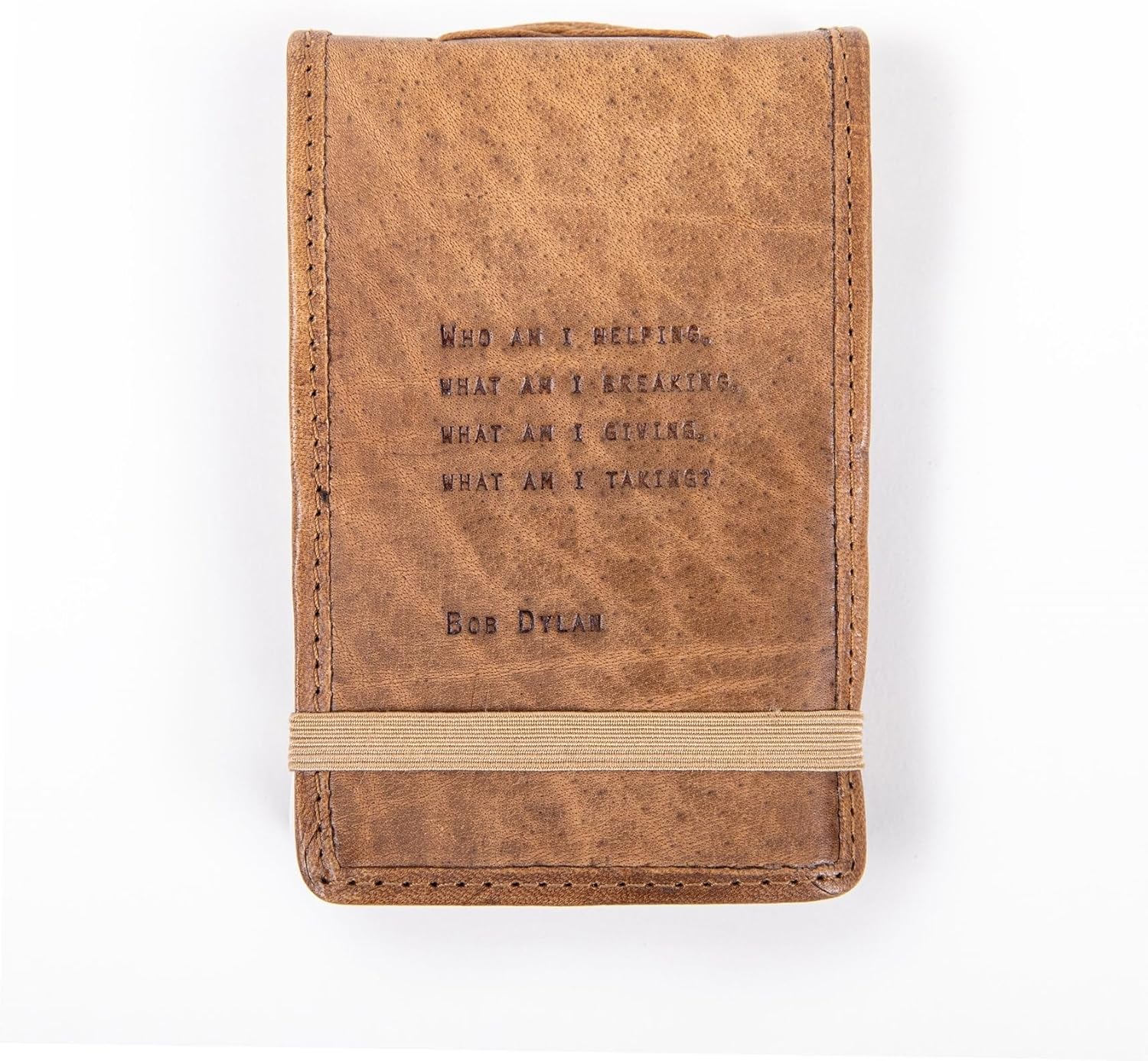 Sugarboo Mini Who Am I? Leather Journal - 4x6 Inches - for Jotting Notes, Creative Reflections, and Daily Entries