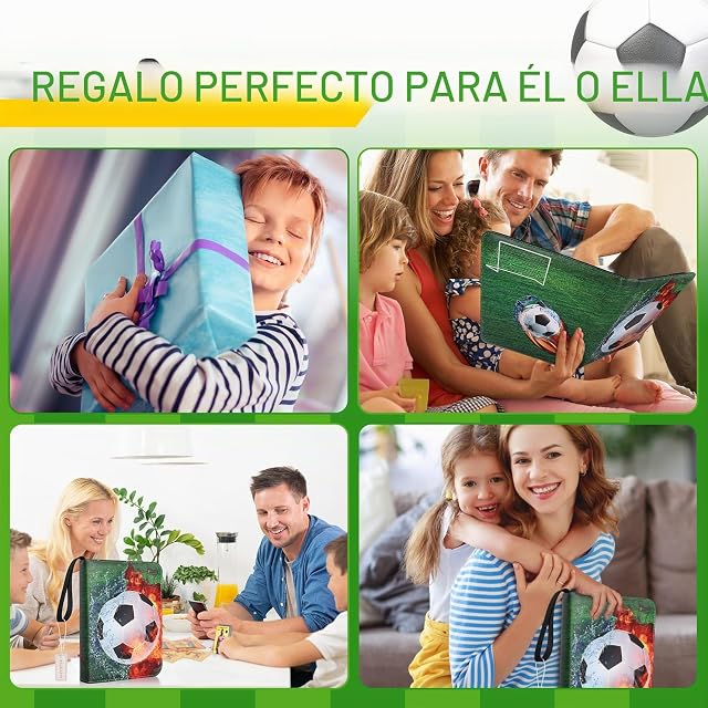 Foto 6 de 6 de Álbum de Cartas Coleccionables,Album de Cartas 4 bolsillos,Álbum de 60 páginas 480 Tarjetas,PU Cuero Álbum…