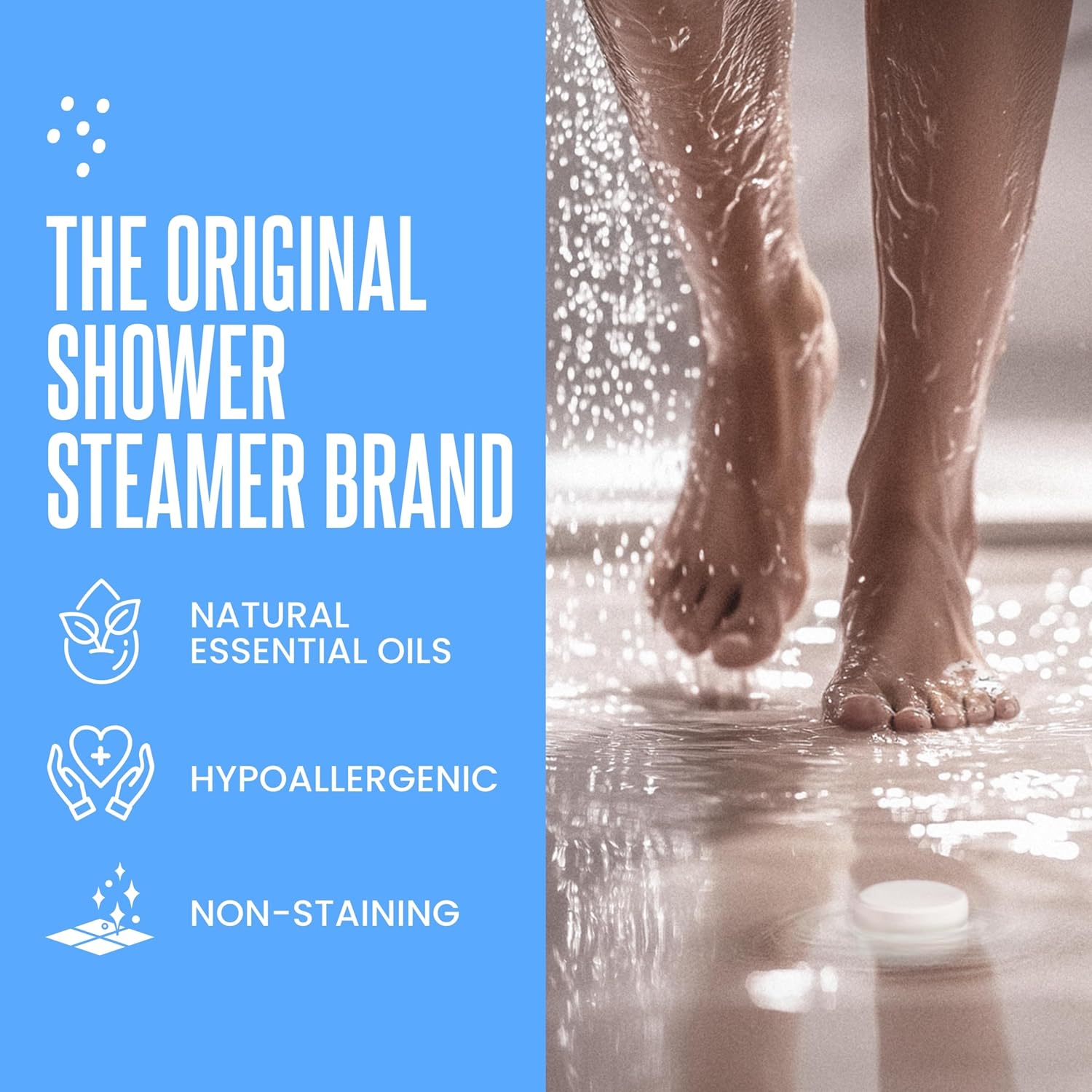 Cleverfy Self-Care Essentials: 6 Shower Steamers & 6-Pack TShape