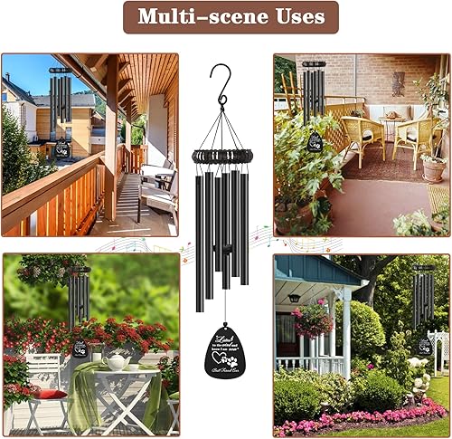 Miniatura 45 de Regalos de pérdida de mascotas, campanillas de viento conmemorativas para perros de 28 pulgadas, regalo de condolencias por pérdida de perro, regalo