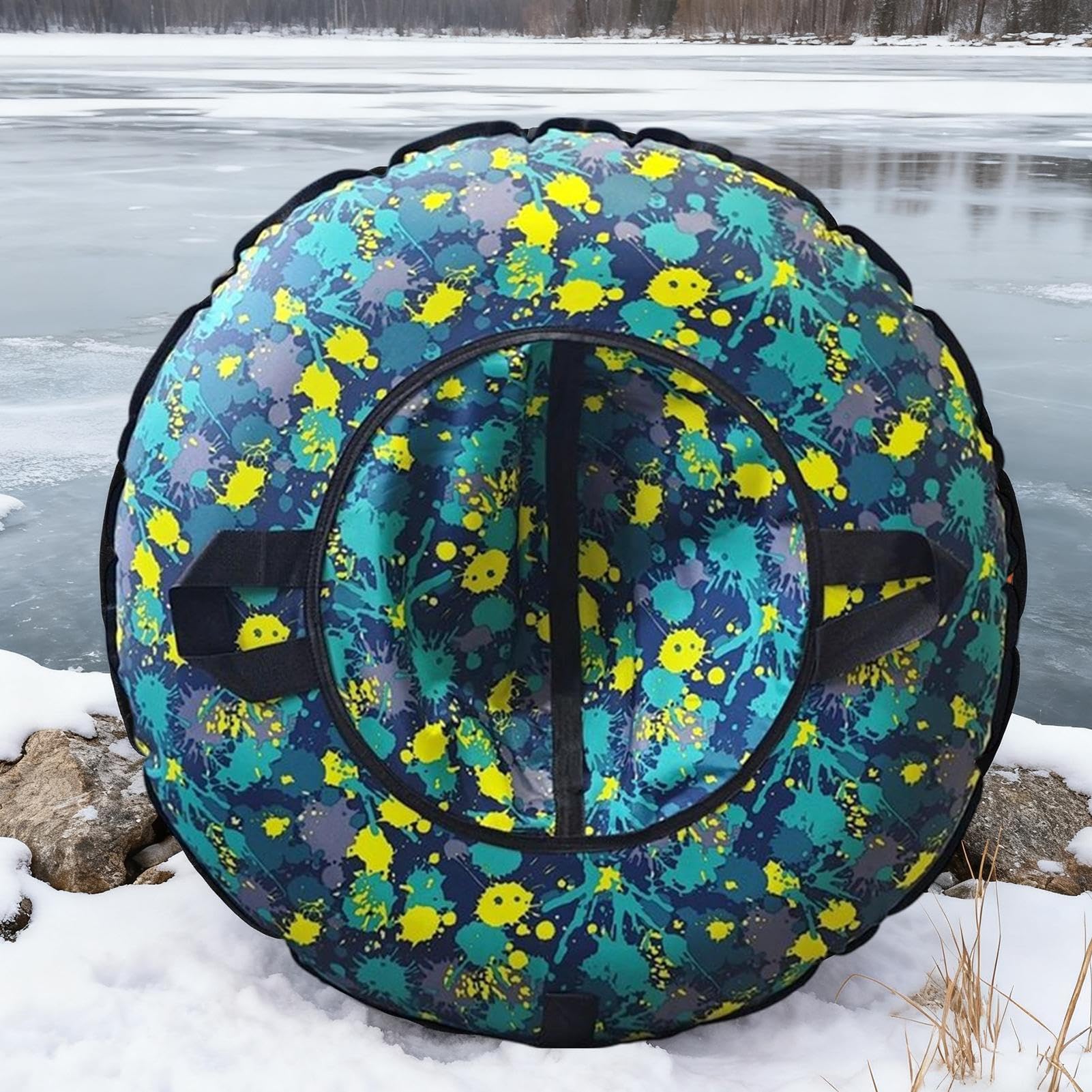 Śnieżne Rury Wytrzymałe 104 cm Napełniany Materac PVC z Uchwytami