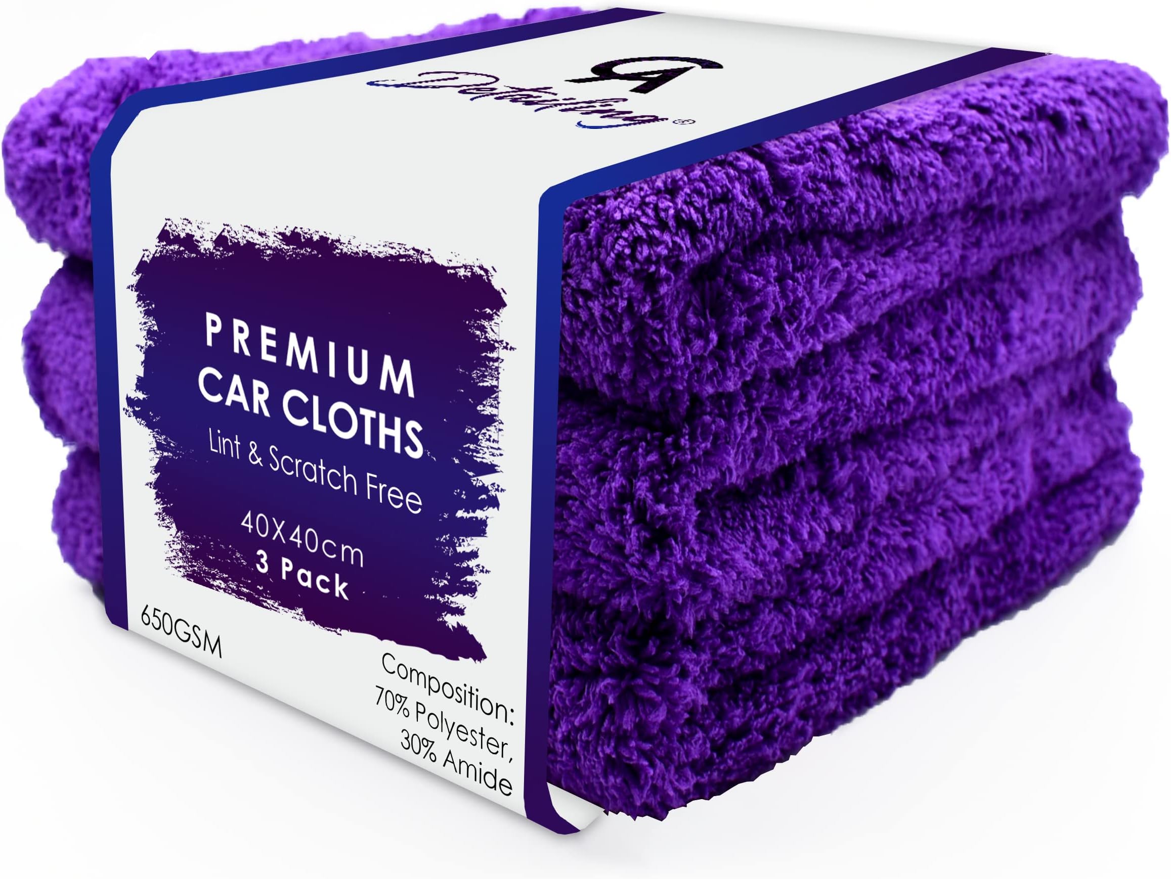 Glart 47TB Set of 2 Car Microfibre Cloths Drying Cloths for Car Care