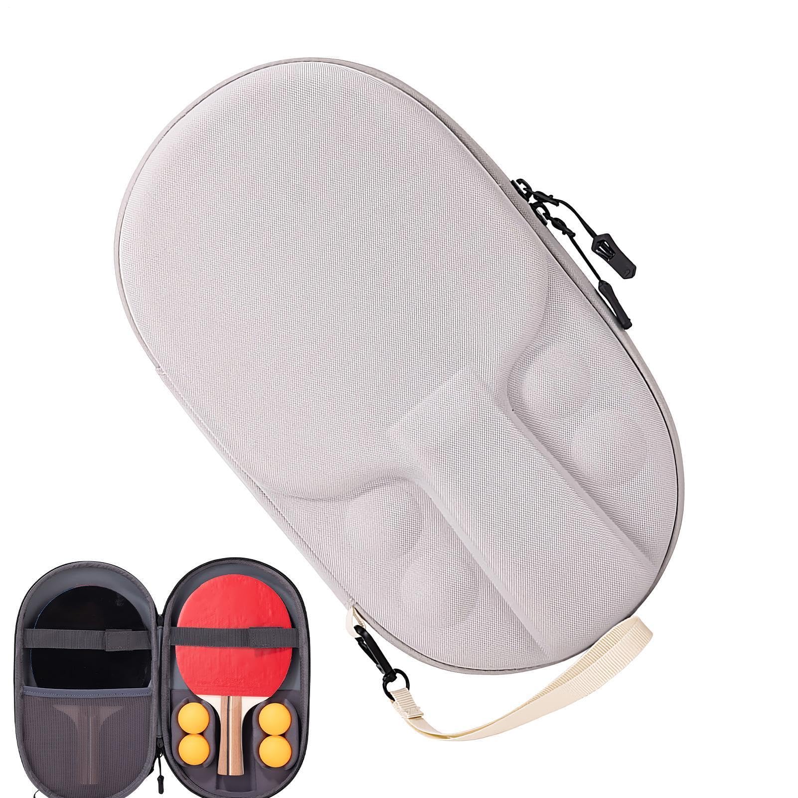 Paleta Tenis Mesa Carcasa Dura Protector Arañazos Portátil EVA Tela Oxford Capacidad 2 Palas 4 Bolas