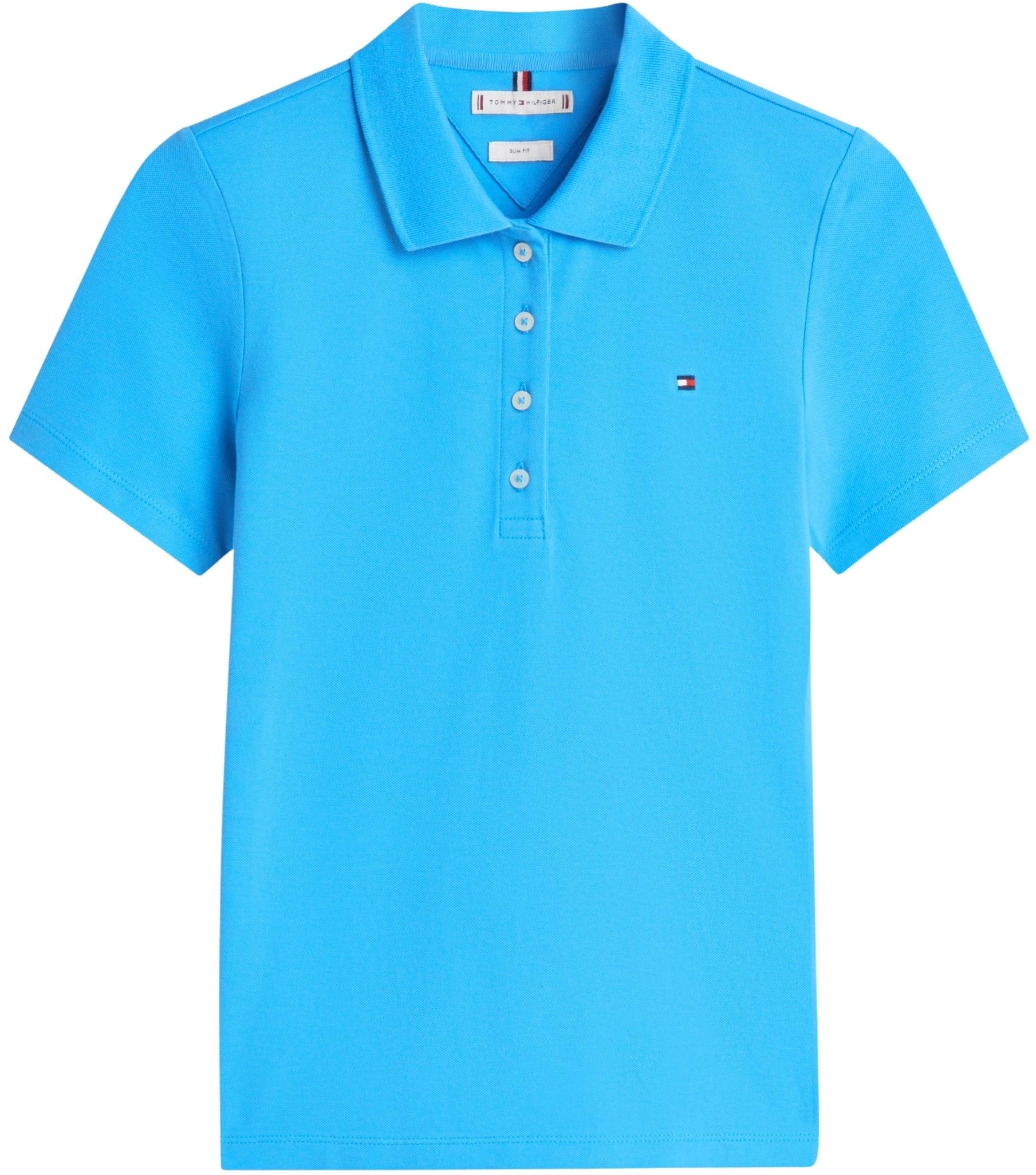 Tommy Hilfiger Damen Poloshirt Kurzarm Pique Slim Fit – Bild 6