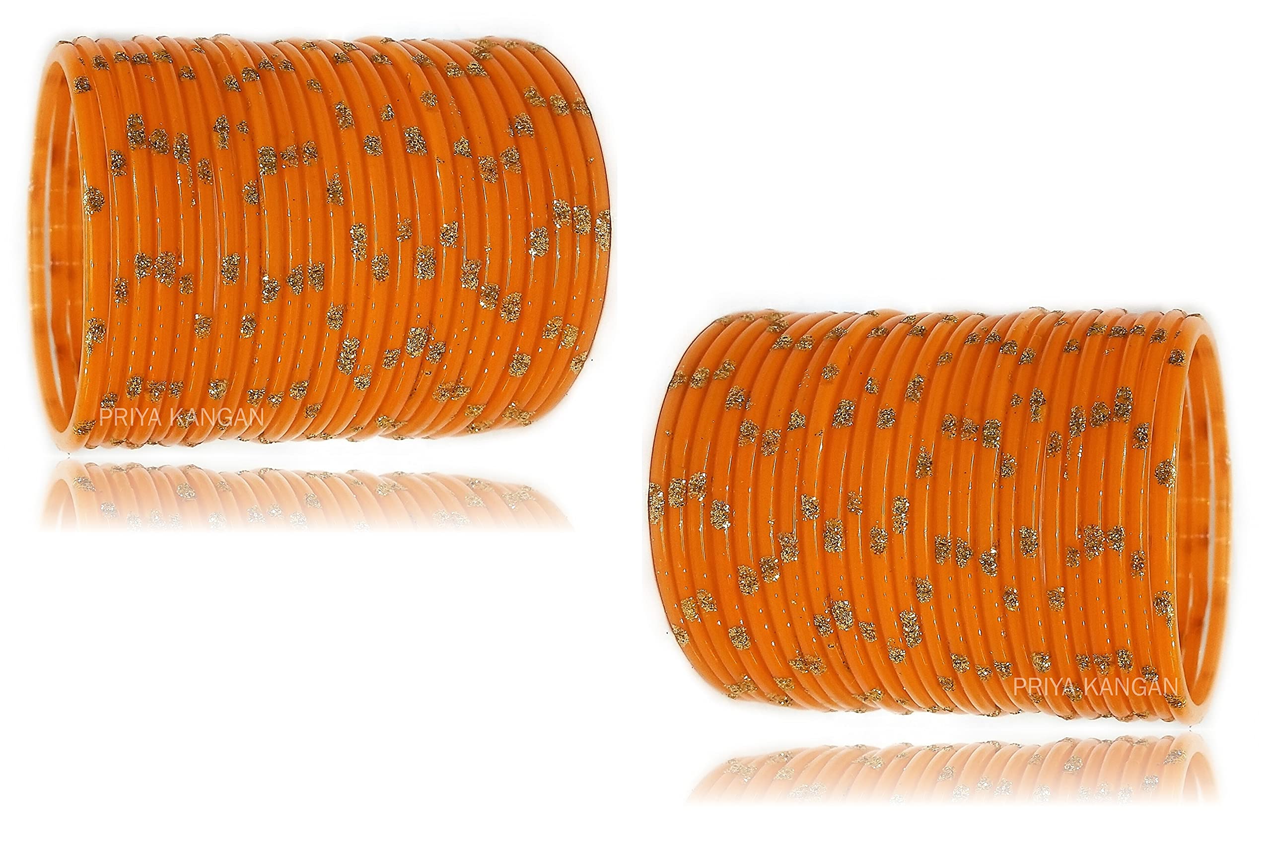 Zari Dotted Pattern Traditional Glass Bangles Pack of 48