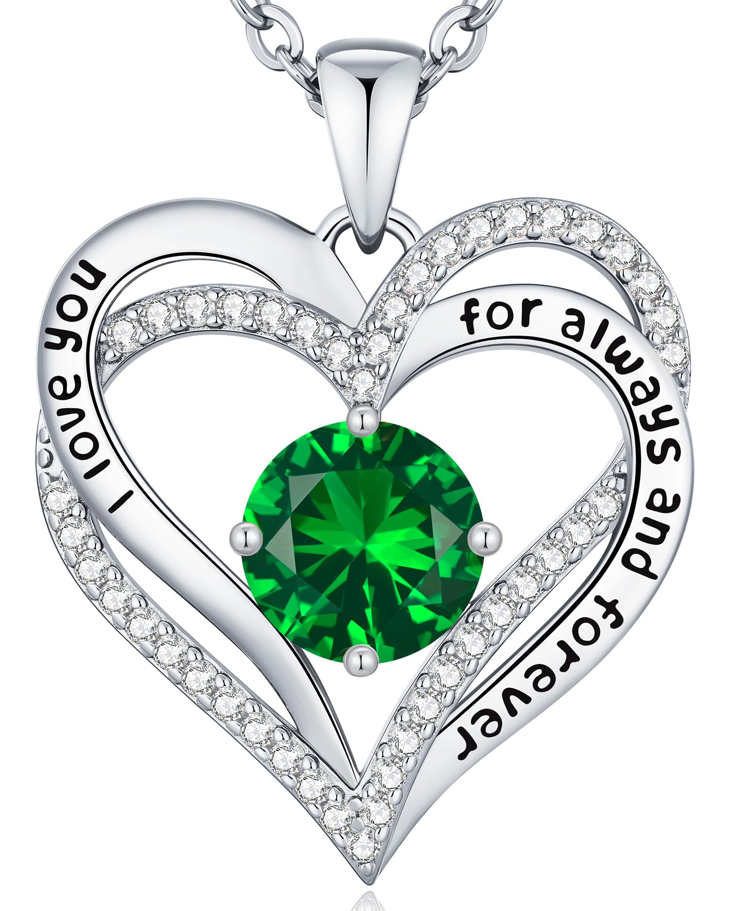 CDE Kette Damen Herz Anhänger Halskette für Frauen Schmuck Geburtstags Geschenk für Sie Freundin Weihnachten Valentinstag Muttertags Geschenk Hochzeit Jubiläum