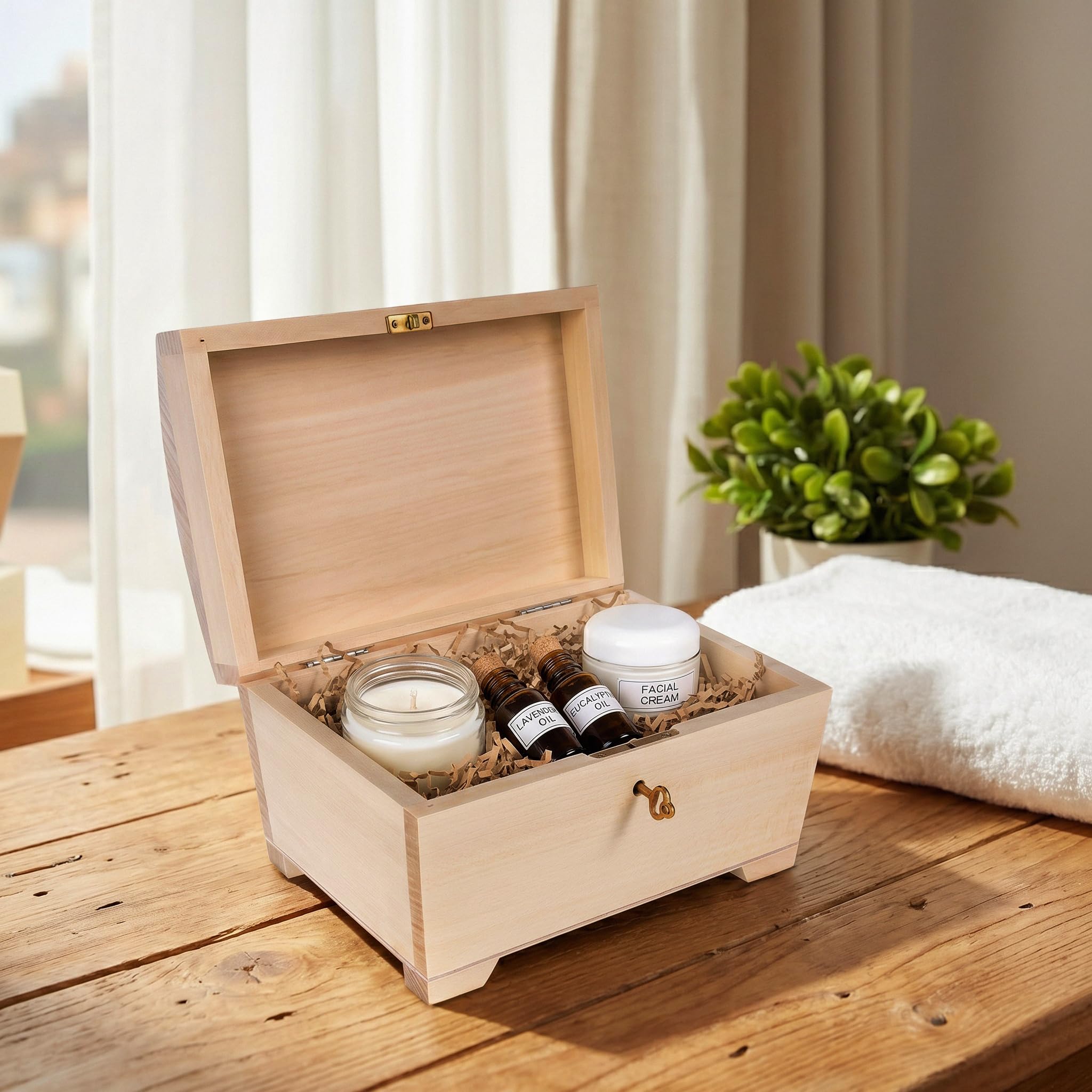 Creative Deco XXL Grote Houten Doos met Sleute Opberg-Kist | 40 x 30 x 24 cm ( /-1cm) | met Deksel | Perfect voor Documenten, Voorwerpen, Speelgoed, Gereedschap | RUW EN ONVERZEGELD Creative Deco XXL Grote Houten Doos met Sleute Opberg-Kist | 40 x 30 x 24 cm ( /-1cm) | met Deksel | Perfect voor Documenten, Voorwerpen, Speelgoed, Gereedschap | RUW EN ONVERZEGELD
