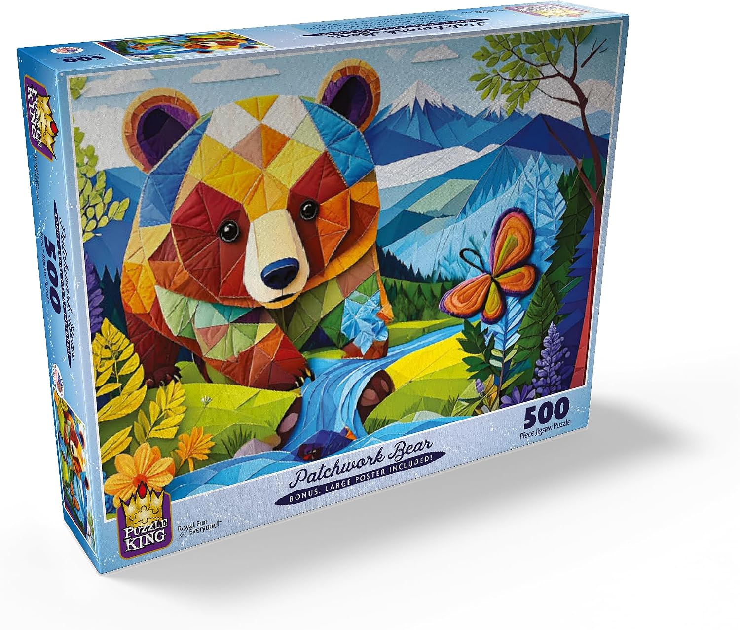 MyPuzzle Patchwork Bear - Premium 500 Piece Jigsaw Puzzle for Adults