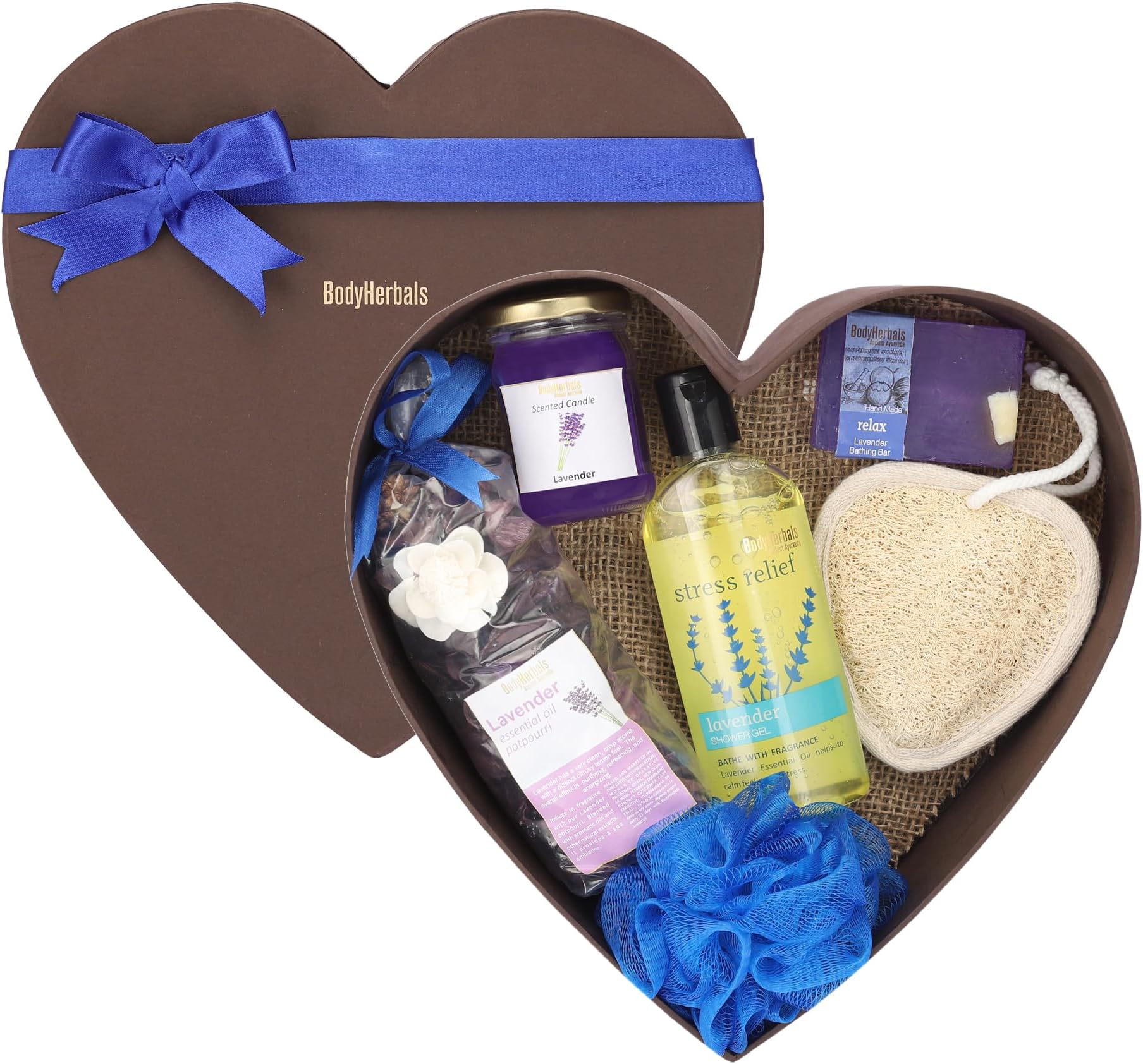 Lavender Surprise Bath & Body Care Gift Set for Women & Men – 6 Pcs Skin Care Kit with Spa Accessories | Vegan Luxury Gift Box for Birthdays, Anniversaries, Valentine’s Day, Mother's day Gift & Special Occasions