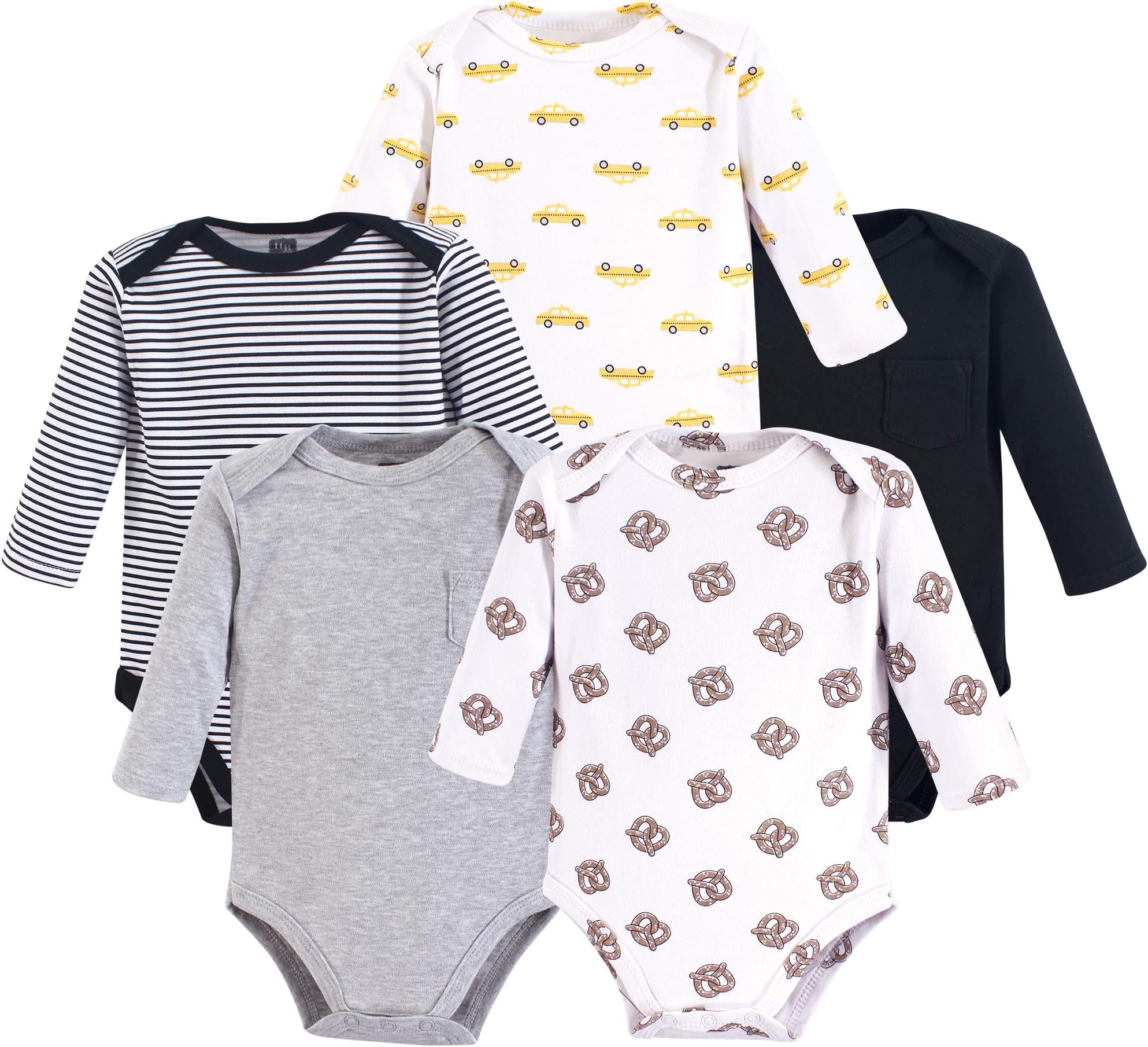 Hudson Baby Unisex Baby Cotton Long-Sleeve Bodysuits