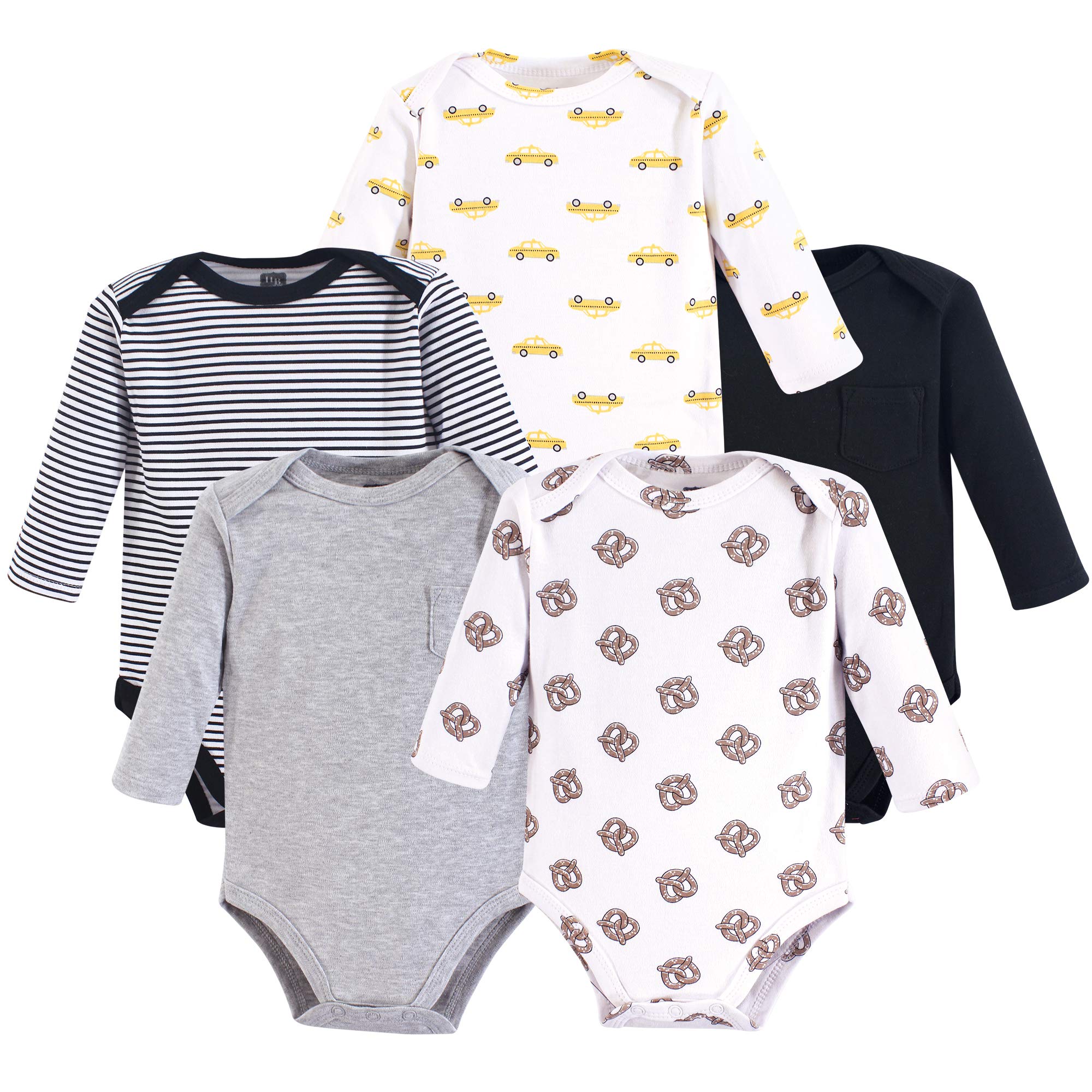 Hudson Baby Unisex Baby Cotton Long-Sleeve Bodysuits