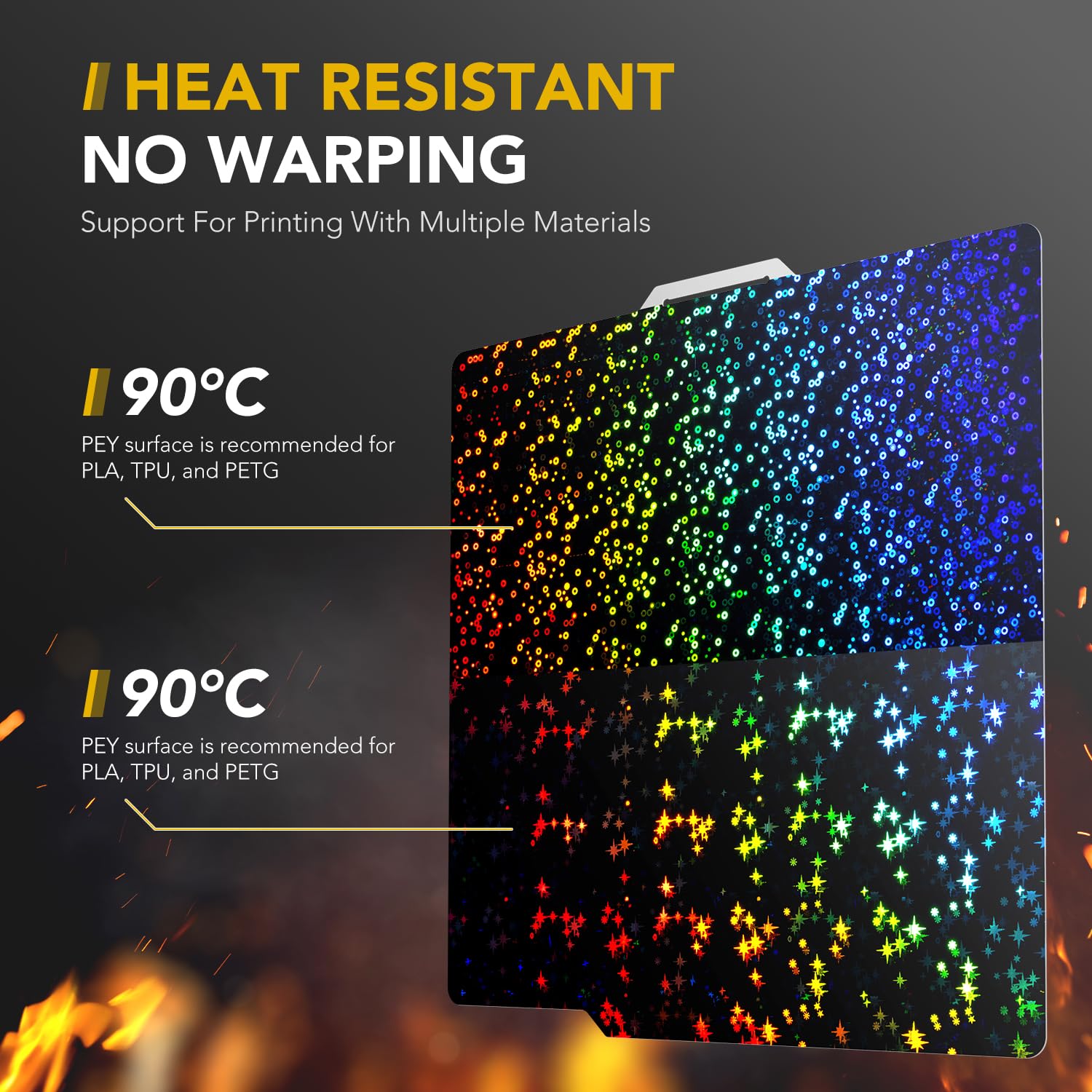 Feuille PEI Plaque D'acier Magnétique Flexible En Feuille De PEI Lit D'impression De Plaque De