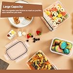 PRAKI Airtight Food Storage Container Set with Lids, 16 Pcs Plastic Dry Food Canisters for Kitchen Pantry Organizers and Storage, Ideal for Cereal, Flour & Sugar - Labels, Marker(Black)