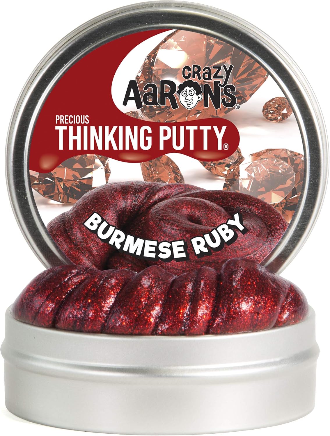 Crazy Aaron's Thinking Putty, 1.6 Ounce, Precious Gems Burmese Ruby