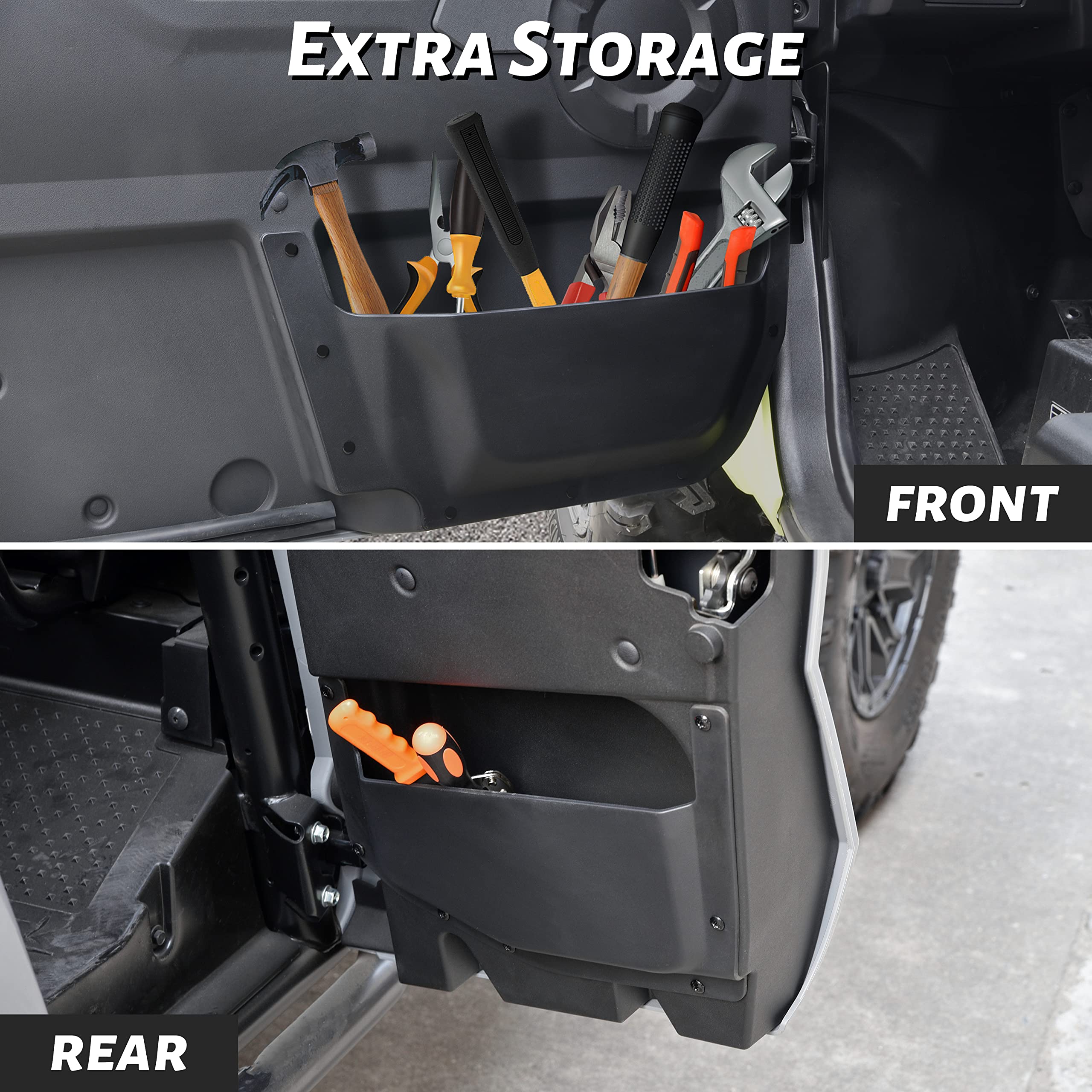 UTV Accessories 4-Piece Door Pocket Storage Set For Yamaha Wolverine - View #2
