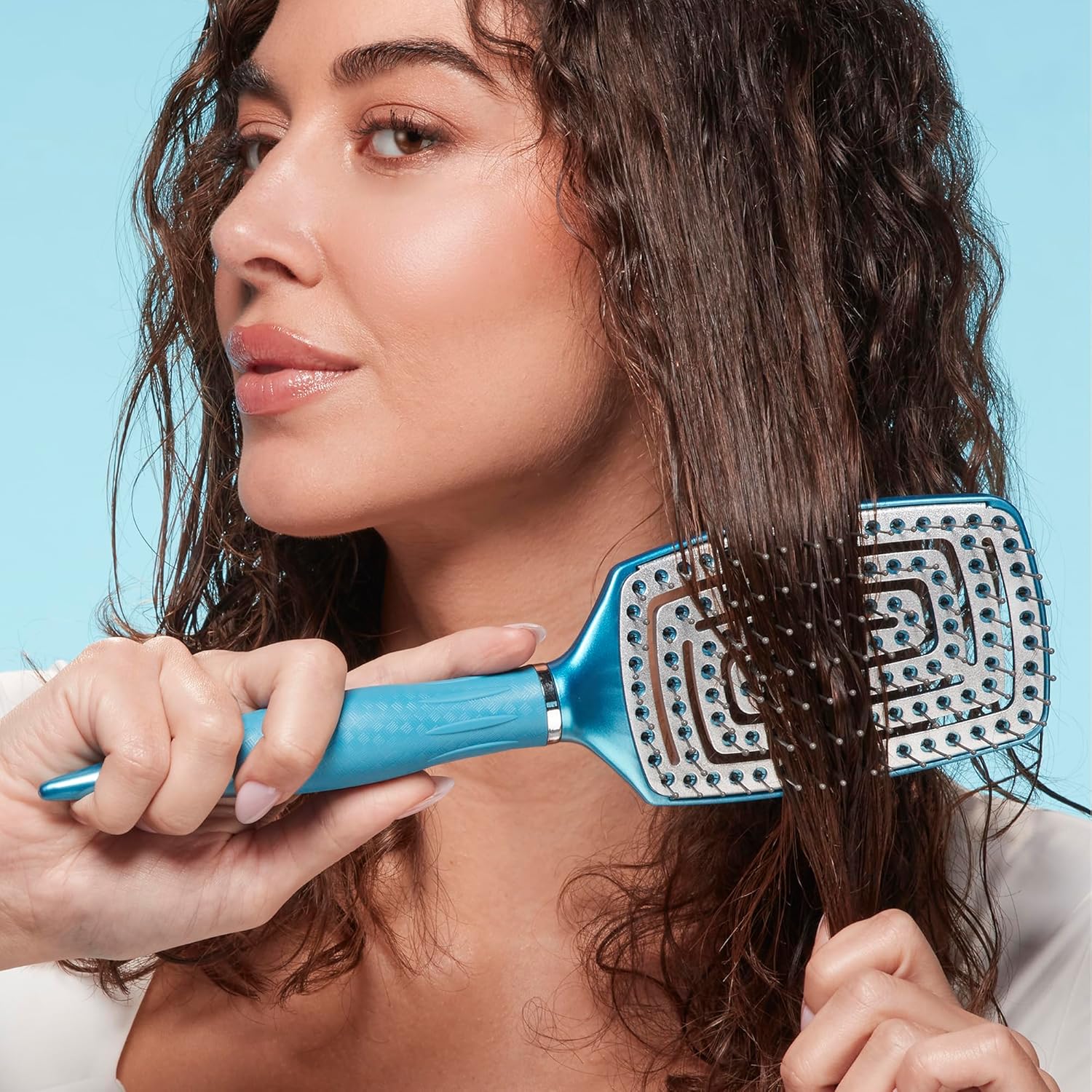 BaBylissPRO Nano Titanium Vented Blow-Dry Paddle Brush – Lightweight Blow-Dryer Styling Brush for Smooth, Frizz-Free Hair – Ideal for All Hair Types