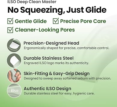 ILSO Deep Clean Master, Sebaceous Filament Care Tool for Pore Routine