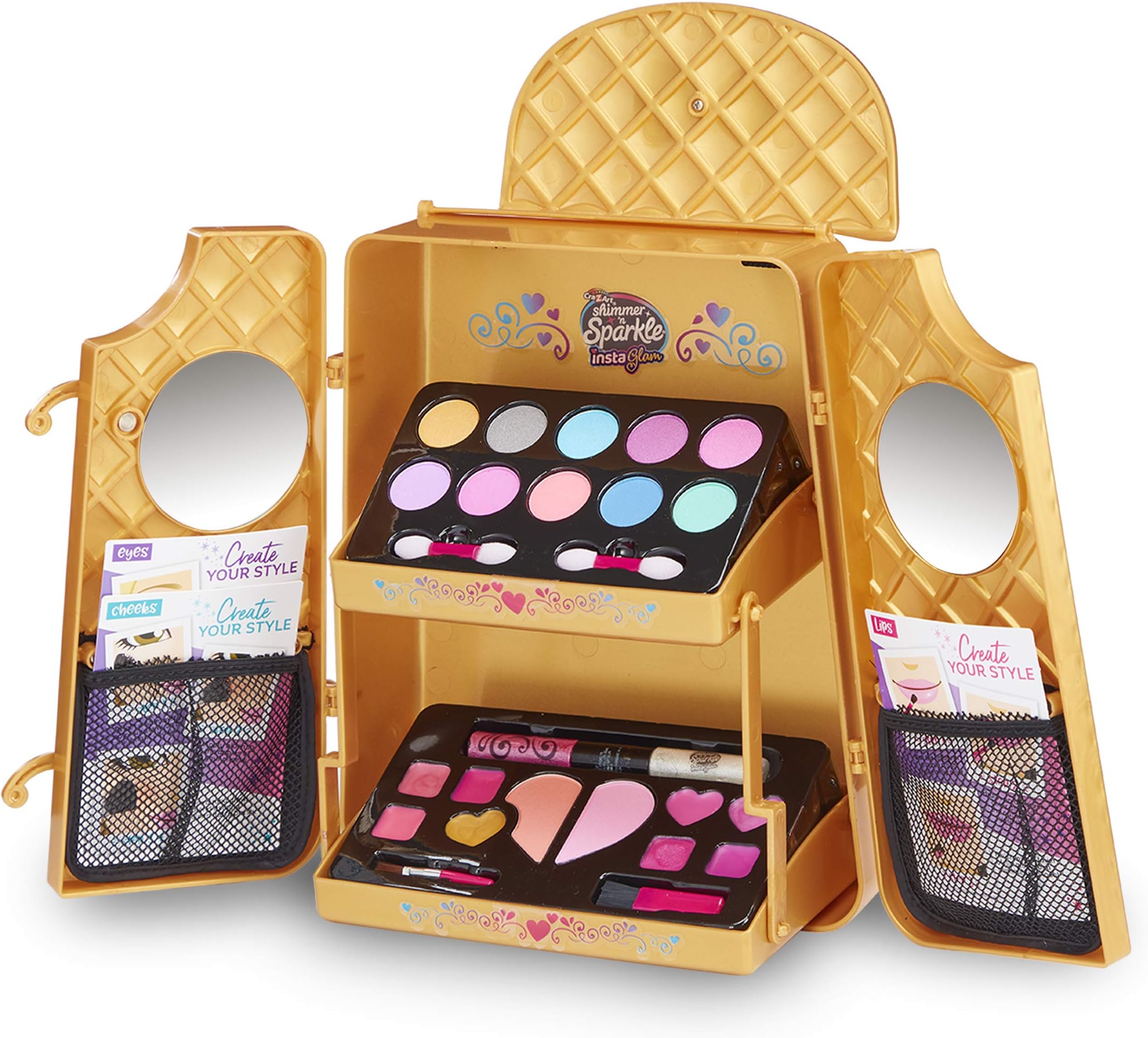 Shimmer And Sparkle All-In-One Beauty Makeup Backpack Kids Set Washable Real For