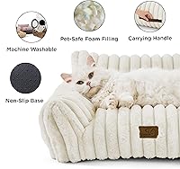 Vista 5 de Bedsure ComfyFleece™ Cute Cat Couch for Pets - As Seen on TV on Good Day New York, Small Medium Dog Bed, Supportive Couch Bed for Small Dogs, 30