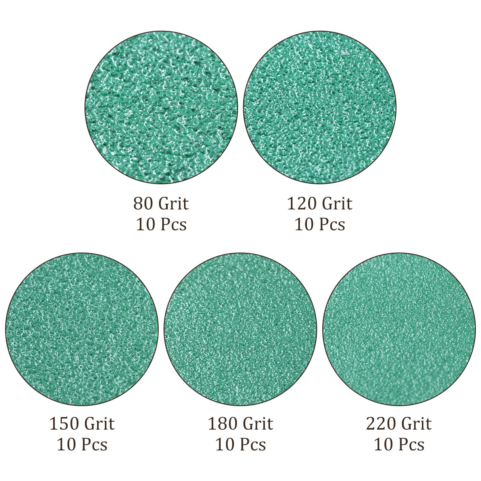 Kozelo 50pcs Green Film Sanding Discs - Image 4