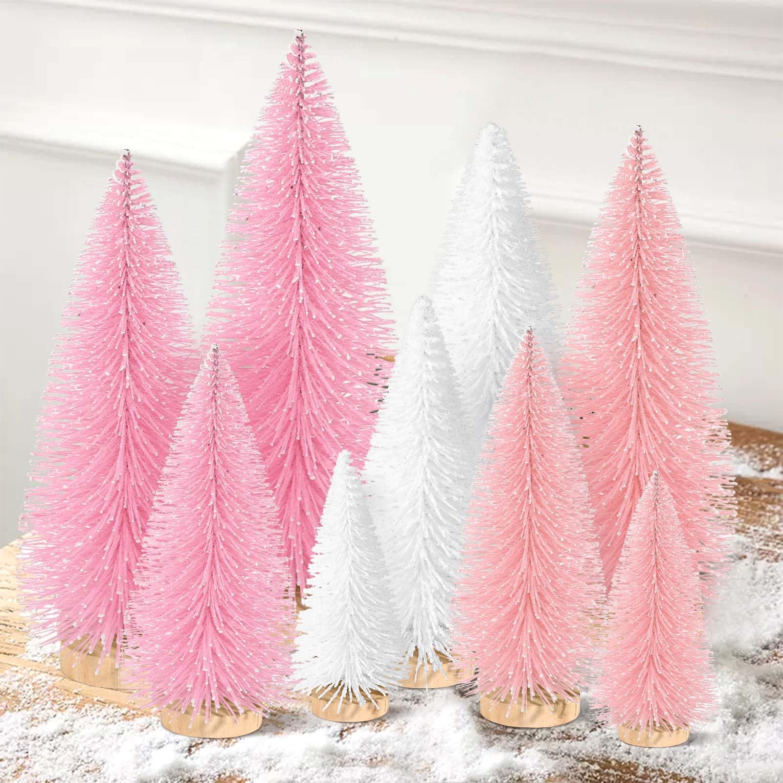 Hommtina 9Pcs Mini Christmas Trees