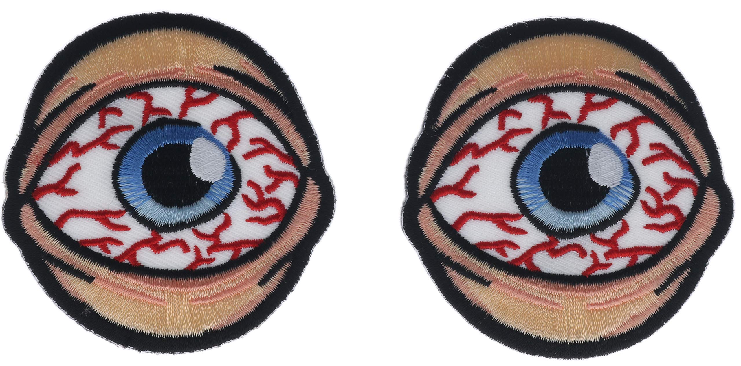 Bloodshot Eyes Pair 2.25" (Each) Embroidered Patch IVAN6356i